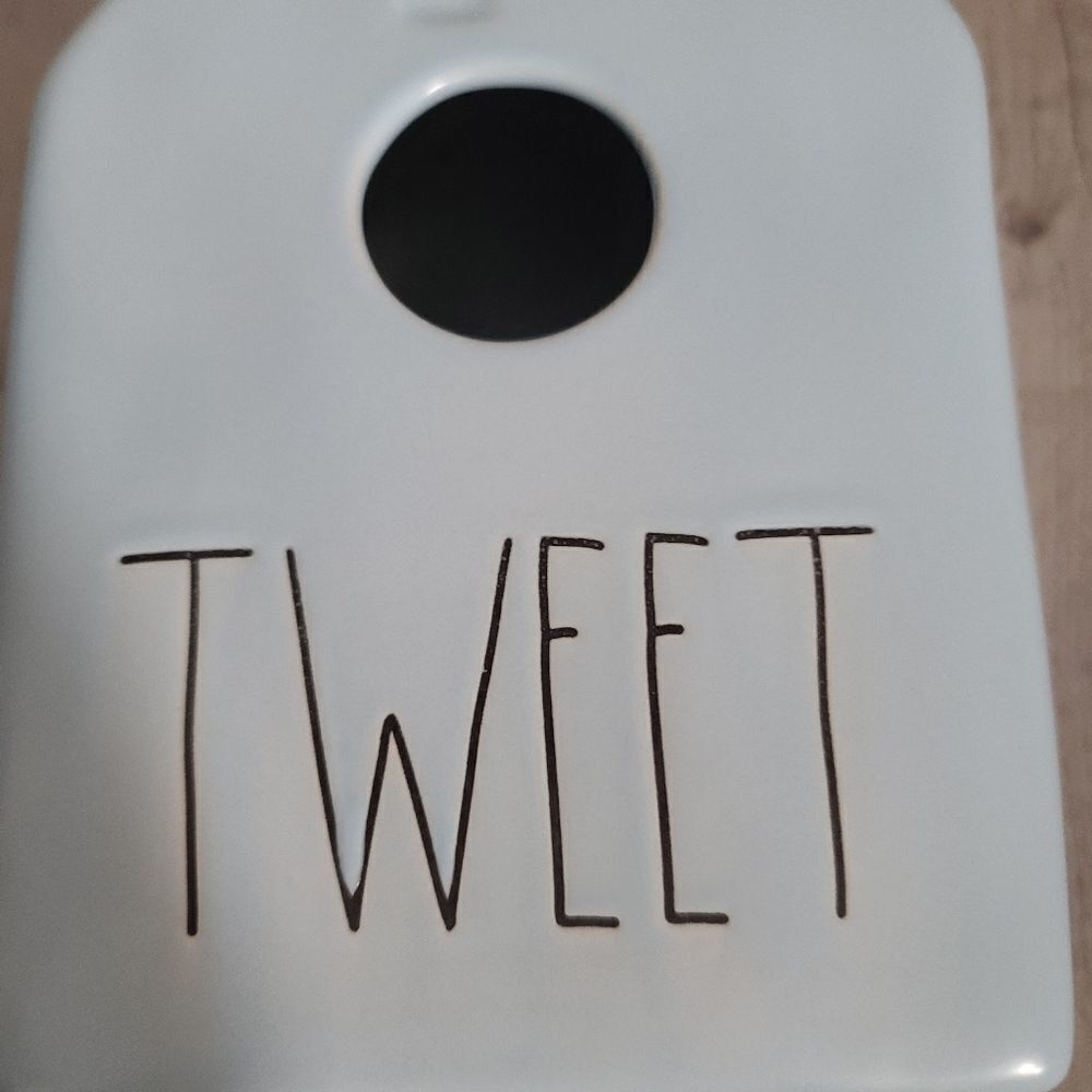 Rae Dunn Light Blue Ceramic "TWEET" Birdhouse - Picture 13 of 13